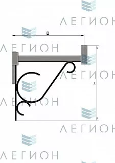 К36-0,6-0,6-12-5 кронштейн однорожковый