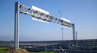 Установка рамных опор дорожных знаков
